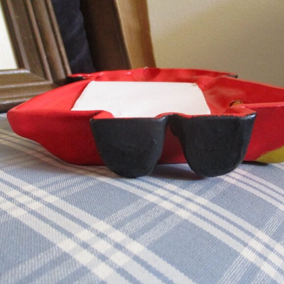 FINAL SALE! VTG Ceramic? Heavy Black Americana Memo/Note Pad & Pencil Holder. - Picture 4 of 10